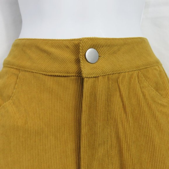 Vintage 70's Corduroy Bell Bottoms - Wide Leg Cords - Retro Mustard Yellow - NEW - Picture 4 of 12